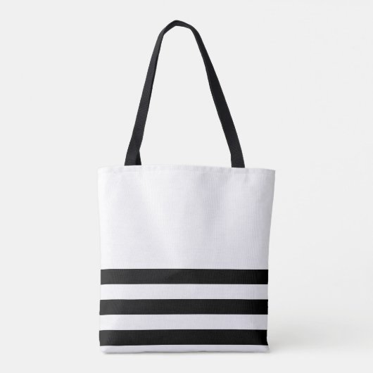 Tote Bag Monogramme d'Ancre nautique noir et aquatique (Dos)