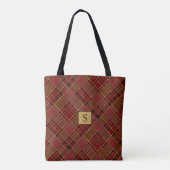 Tote Bag Monogramme de Buffle Noir Rouge (Dos)