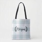 Tote Bag Monogramme de contrôle du Buffalo Bleu | Ferme mod (Devant)