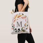 Tote Bag monogramme de couronne d'automne (De près)