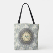 Tote Bag Monogramme de dentelle marron de la plus belle gra (Dos)