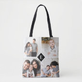 Tote Bag Monogramme de famille de collection de photos Inst (Devant)