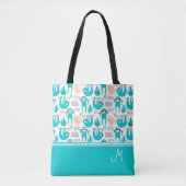 Tote Bag Monogramme de fentes personnalisées (Devant)
