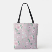 Tote Bag Monogramme de fleurs à l'aquarelle chic (Dos)
