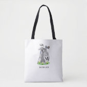 Tote Bag Monogramme de Golf avec Initiale de Nom Personnali (Devant)