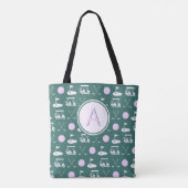 TOTE BAG MONOGRAMME DE GOLFER DE LADY STYLISH PERSONNALISÉ (Dos)