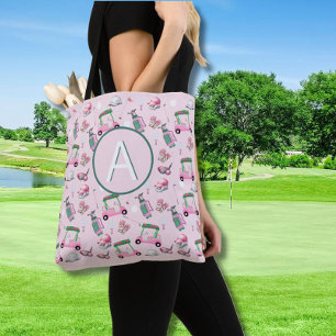 TOTE BAG MONOGRAMME DE GOLFER DE LADY STYLISH PERSONNALISÉ