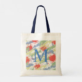 Tote Bag Monogramme de gouttes de peinture contrastées (Dos)