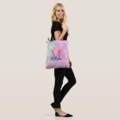 Tote Bag monogramme de la fausse parties scintillant rose u (Sur le modèle)