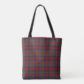 Tote Bag Monogramme de la plaque rouge du clan McGowan Tart (Dos)