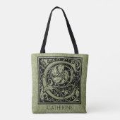 Tote Bag Monogramme de lettre de la lettre C premier (Dos)