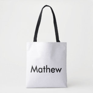 Tote Bag monogramme de lettre initiale simple ajoutez votre