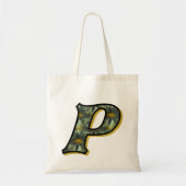 Tote Bag Monogramme de marguerite P initial (Devant)