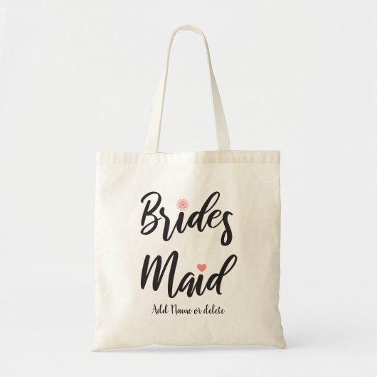 Tote Bag Monogramme de mariage de demoiselle d'honneur (Devant)