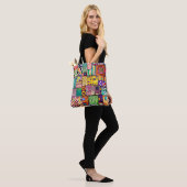 Tote Bag Monogramme de Motif de Patchwork Abstrait moderne (Sur le modèle)