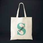 Tote Bag monogramme de nom Customisé personnalisé<br><div class="desc">Ce nom personnalisé monogramme mignon sac fourre-tout vintage est la meilleure idée de cadeau pour mariée et demoiselle d'honneur chez les mariages.</div>