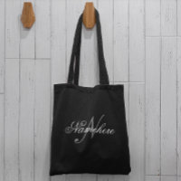 Monogramme de nom noir et blanc personnalisé uniqu