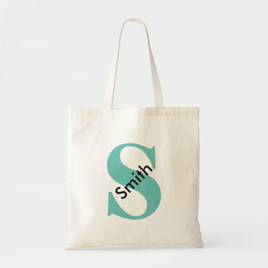 Tote Bag monogramme de nom personnalisé (Devant)