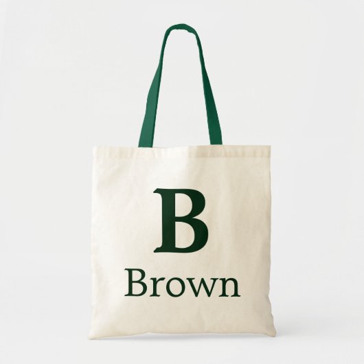 Tote Bag monogramme de nom personnalisé (Devant)