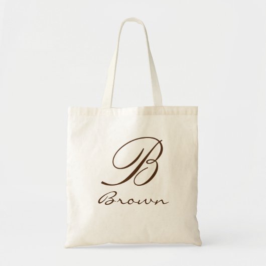 Tote Bag monogramme de nom personnalisé (Devant)