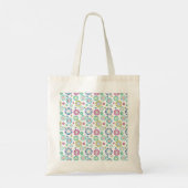 Tote Bag Monogramme de points colorés tendance (Dos)