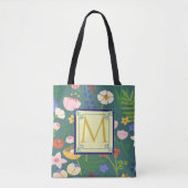 Tote Bag Monogramme de printemps (Devant)