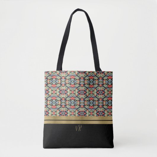 Tote Bag Monogramme de quatre couleurs (Devant)