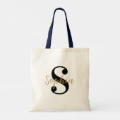 Tote Bag Monogramme de servante de la fête de célibataire p (Dos)