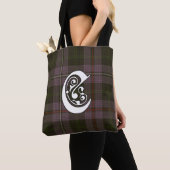 Tote Bag Monogramme de tartan de clan de Chapman (De près)