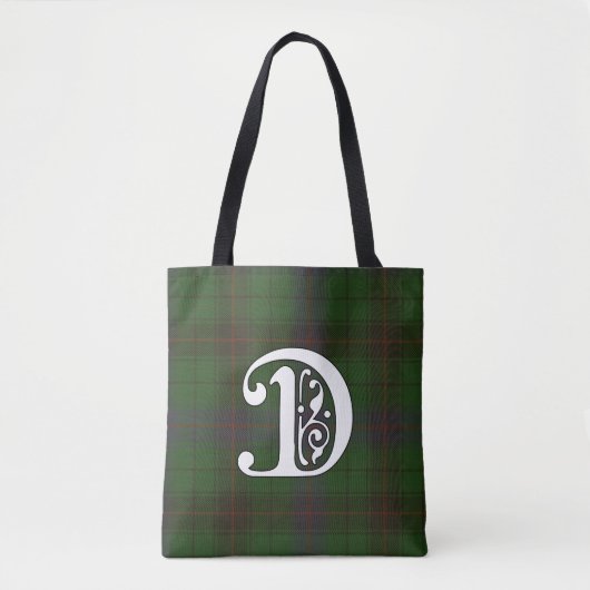 Tote Bag Monogramme de tartan de clan de Davidson (Devant)
