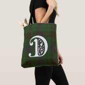 Tote Bag Monogramme de tartan de clan de Davidson (De près)