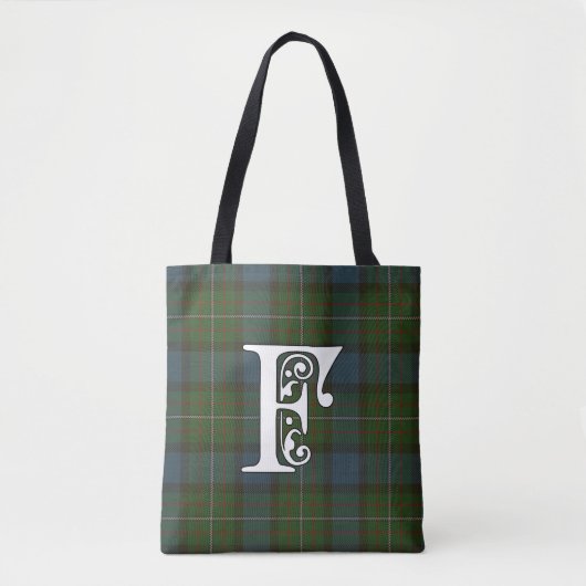 Tote Bag Monogramme de tartan de clan de Ferguson (Devant)