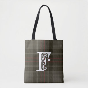 Tote Bag Monogramme de tartan de clan de Flynn