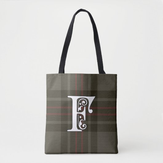 Tote Bag Monogramme de tartan de clan de Flynn (Devant)
