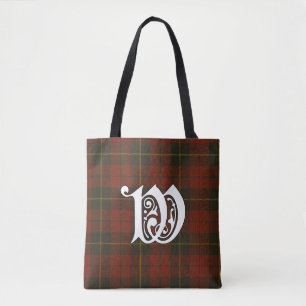 Tote Bag Monogramme de tartan de clan de Wallace