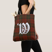 Tote Bag Monogramme de tartan de clan de Wallace (De près)