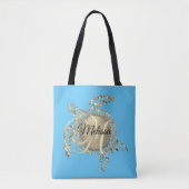 Tote Bag Monogramme de tortue dorée (Devant)