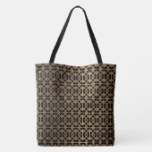 Tote Bag Monogramme de treillis d'or (Dos)