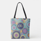 Tote Bag Monogramme de typographie moderne Personnalisé (Dos)