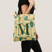 Tote Bag Monogramme de verdure de citrons (De près)