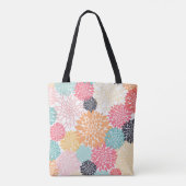 Tote Bag Monogramme d'éclatement de couleur florale (Dos)