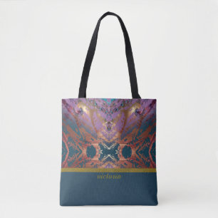 Tote Bag Monogramme d'élégance coloré