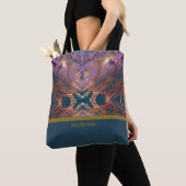 Tote Bag Monogramme d'élégance coloré (De près)