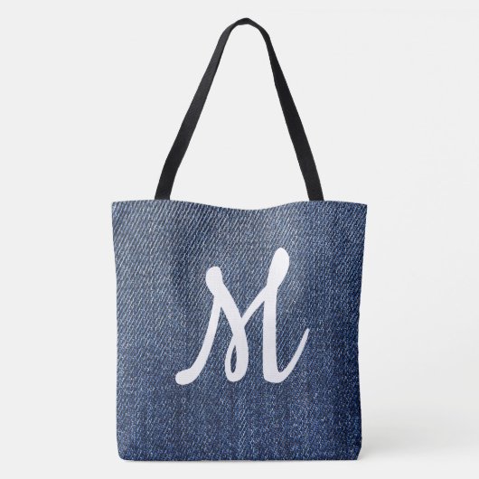 Tote Bag Monogramme Denim (Dos)