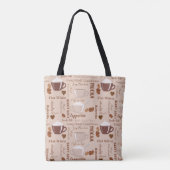 Tote Bag Monogramme des termes café (Dos)
