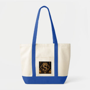 Tote Bag Monogramme Diamant Couronne Lettre Dorée S de Luxe