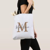 Tote Bag Monogramme d'or Brown à la mode fille (De près)