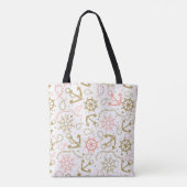 Tote Bag Monogramme d'or du motif | d'Ancre (Dos)