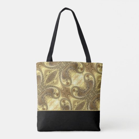 Tote Bag Monogramme doré et noir (Dos)
