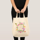 Tote Bag Monogramme du jardin floral (Devant (produit))
